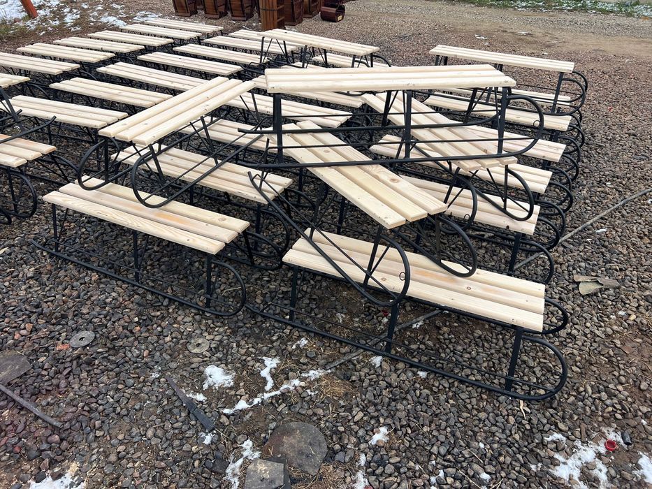 Sanie din  fier cu lemn