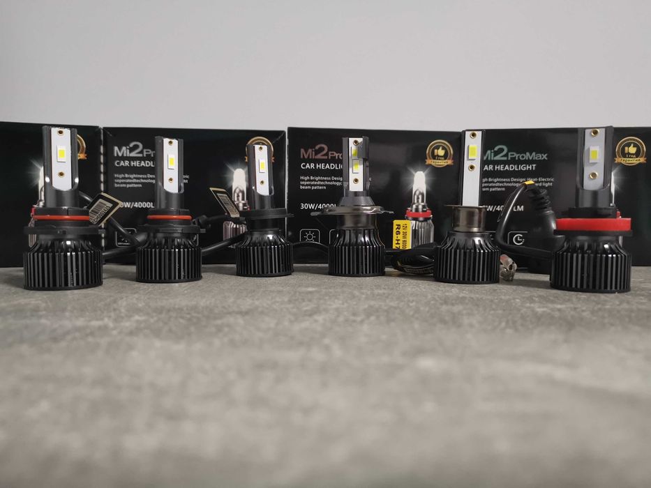 LED Крушки за основни фарове Н1 Н7 Н4 НВ3 НВ4 Н11 Mi2Pro LED 8000 lm