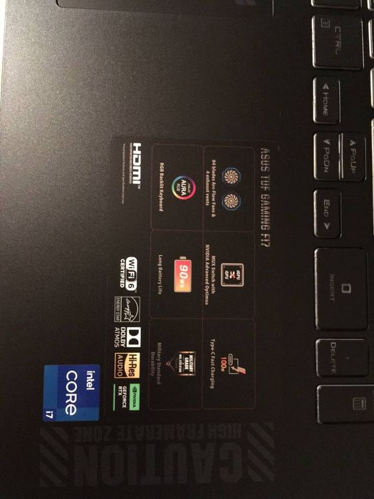Игровой ноутбук asus tuf gaming f17