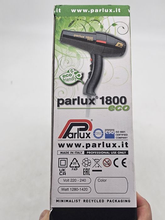 Uscator profesional de par Parlux 1800 Eco, 4 setari temperatura, 2 se
