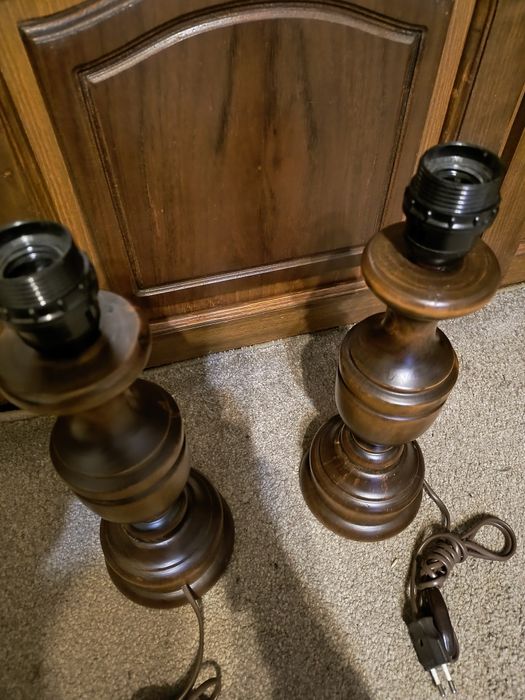 Suporti veioza din lemn masiv cu fasung mare