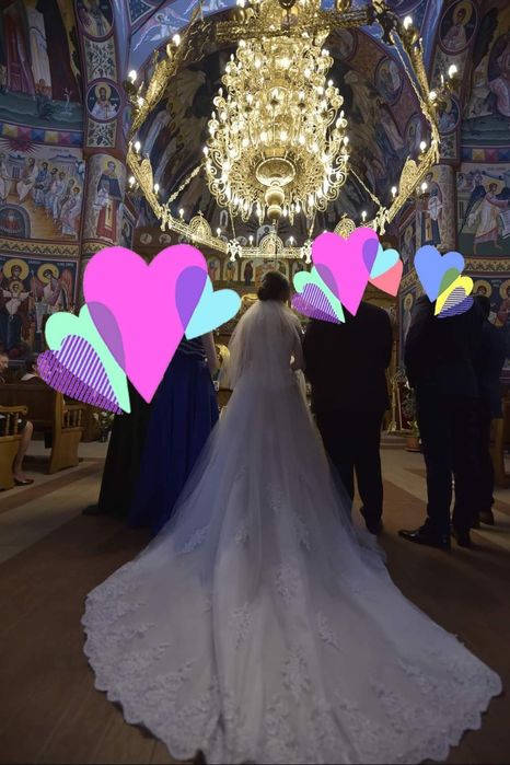Rochie de mireasa cu trena detașabilă
