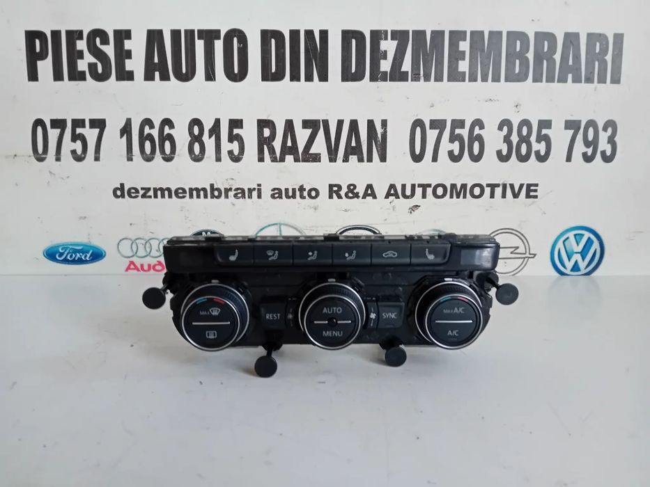 Panou Modul Comenzi Clima Dublu Climatronic Vw Passat B8 Arteon Cod 5G0907044DP Incalzire In Scaune