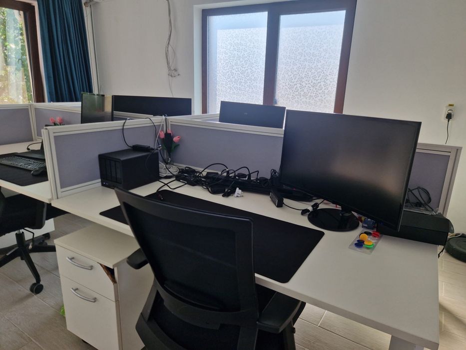 Statie de lucru modulara pentru 6 persoane - cu sertare incluse