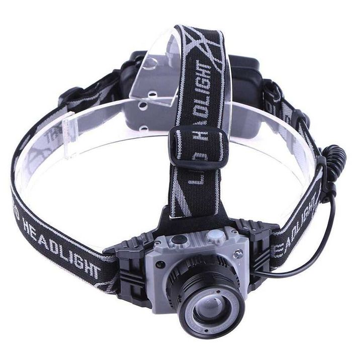 Мощен метален челник с фотоклетка, фокус до 200м и 12ч време на работа