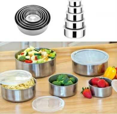 Комплект метални кутии за храна с херметически капаци