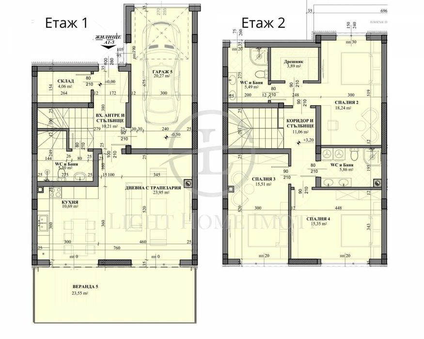 Реф. 2766 Къща на два етажа с гараж