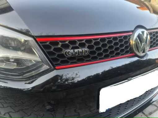 Emblema Metalica 3D cu Suport GTI GTD pentru Grila Fata VW Volkswagen