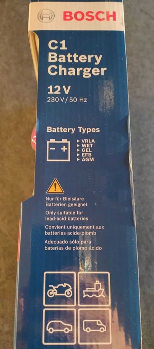 Зарядно за акумулатор BOSCH C1 - НОВО - ЗАПЕЧАТАНА ОПАКОВКА