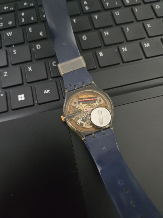 Ceas Swatch 1991 Gold Geprmetric Purple Swiss Made Watch  Men&Women Quartz