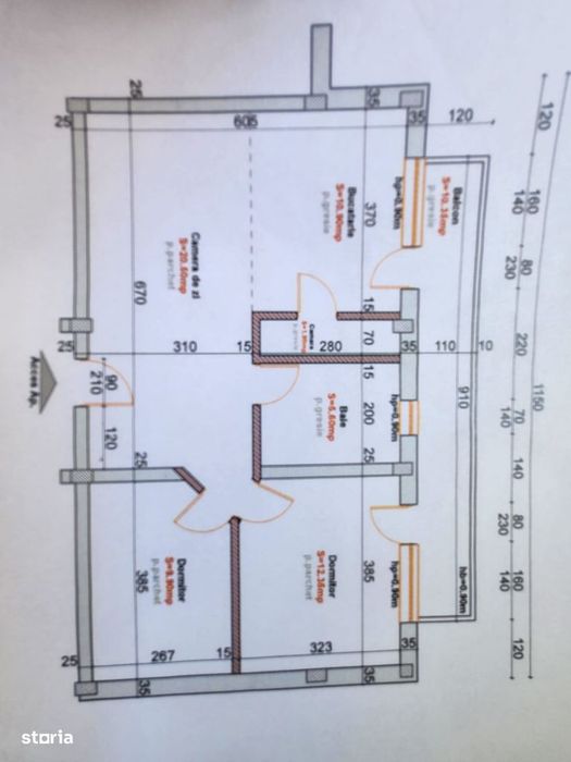 Apartament cu 3 camere, 61 mp, 2 balcoane, zona Florilor
