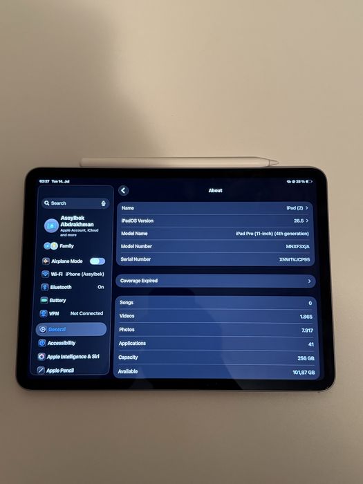 iPad Pro 11” (4th Gen, M2) 256GB Wifi + Apple Pencil 2