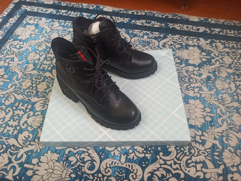 Ботинки эко кожа утепленные на флисе