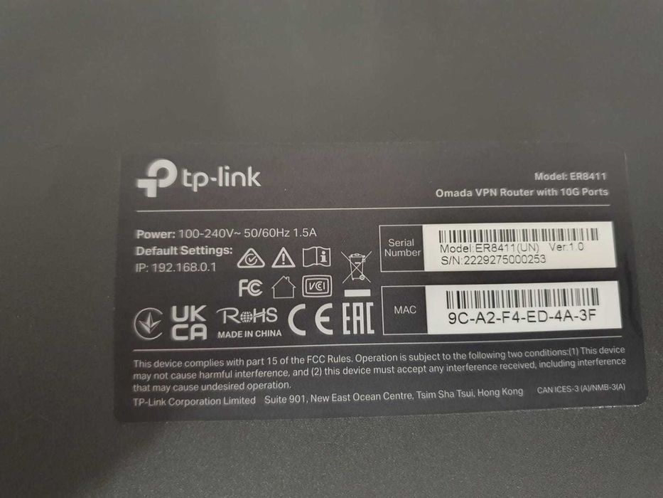 Router 8 porturi TP-Link Omada ER8411, 10 Gbps, 3 SFP