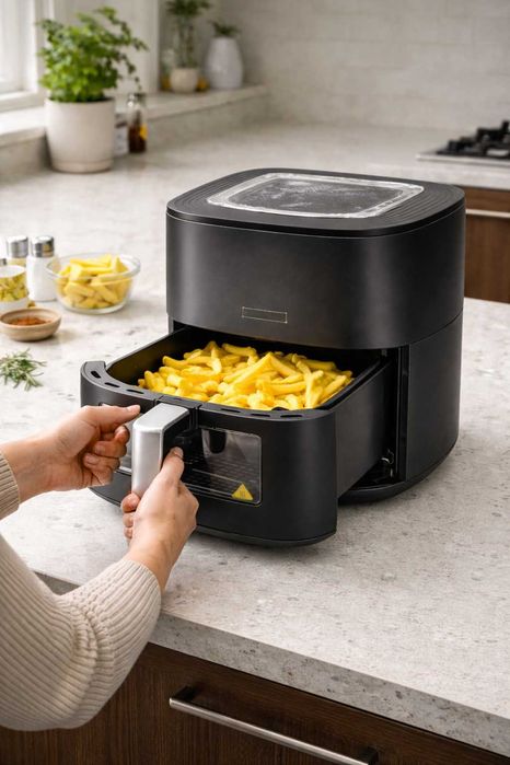 Friteuza Air Fryer Royalty Line 6.5L 1700W Gatire fara ulei
