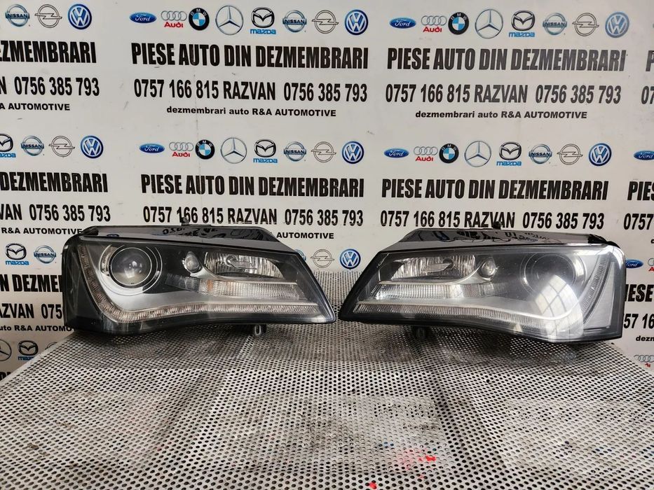 Faruri Far Stanga Dreapta Audi A8 4H D4 Led Bi-Xenon Adaptiv Volan Stanga Complete Cod 4H  4H Dezme