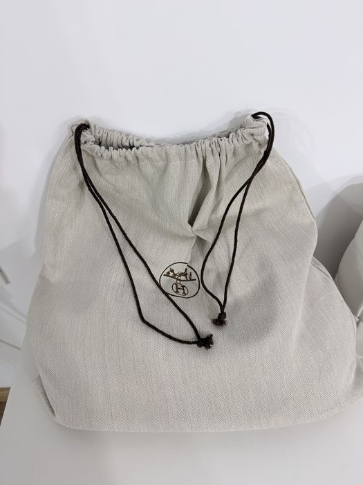 Geantă piele naturală verde lime, model Hermès Evelyne/Birkin, cu bareta