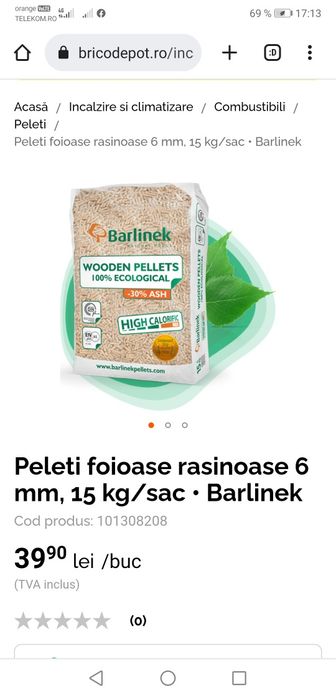 Peleti Barlinek rasinoase brad molid. A1 plus