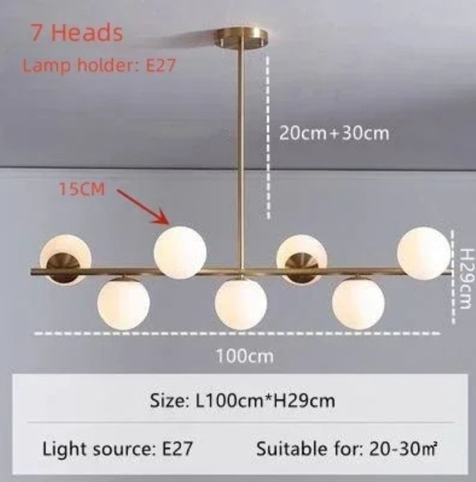 Пендел CAPE TOWN 7 топки, златист