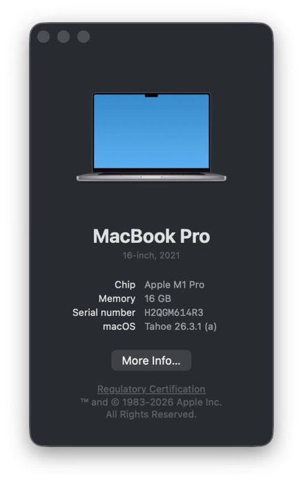 Ноутбук Apple Macbook M1 Pro
