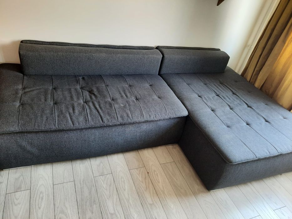 Canapea cu coltar, extensibila si cu spatiu de depozitare