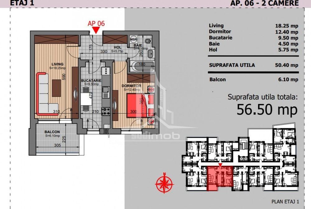 Apartament 2 camere decomandat Postalionului.