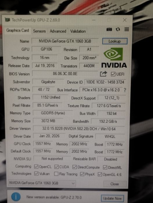 Продаю Gtx 1060 на 3gb