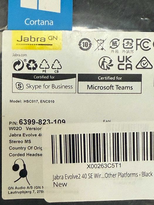 Професионални слушалки Jabra Evolve 40 MS Stereo USB-A – Нови