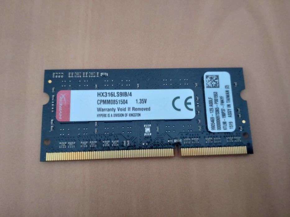 RAM laptop 8GB DDR3L 1600MHz (2x4GB) Kingston HyperX + Micron