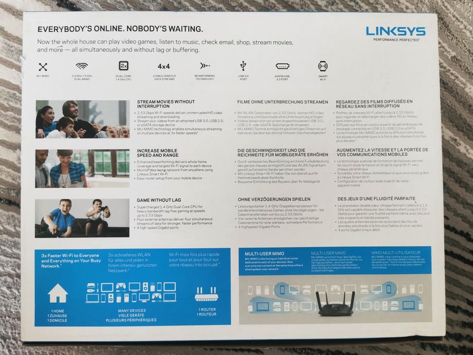 Рутер Linksys EA8500 : Max-Stream AC2600
Linksys EA8500 :: Max-Stream