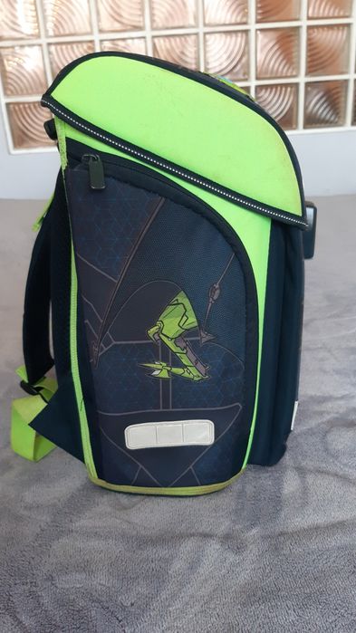 Herlitz Ученическа Раница Зелен Дракон робот. Ергономична