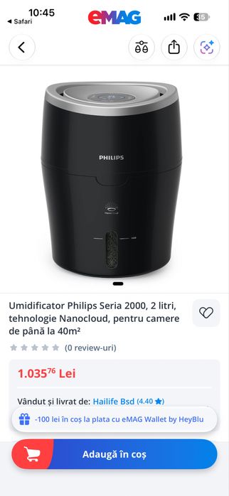 Umidificator Philips Seria 2000