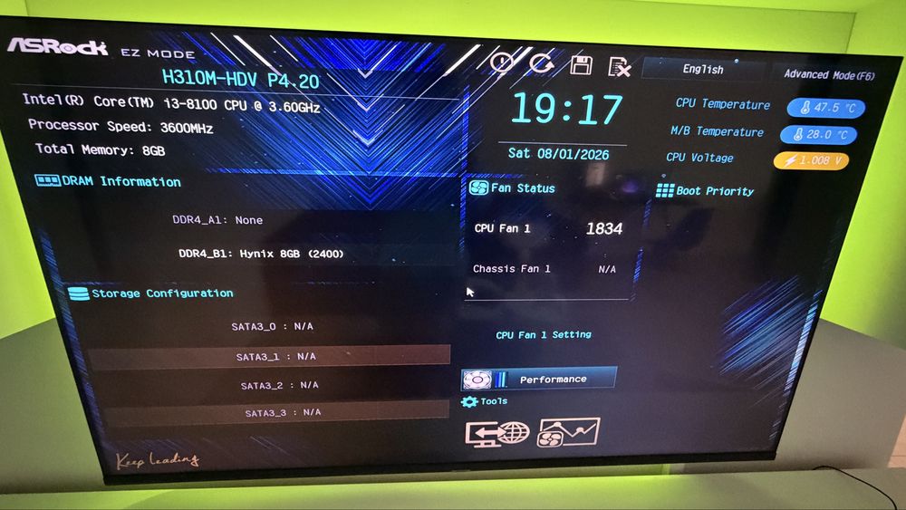 Asrock h310 HDV+ Kit i3 8100 +sursa