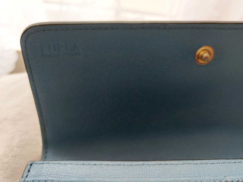 Оригинален портфейл Furla светлосиньо