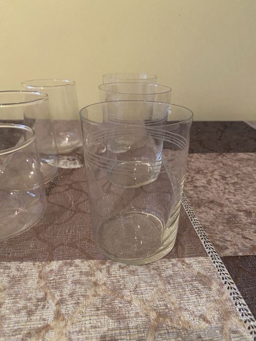Стъклвни Чаши за вода и алкохол от Соца