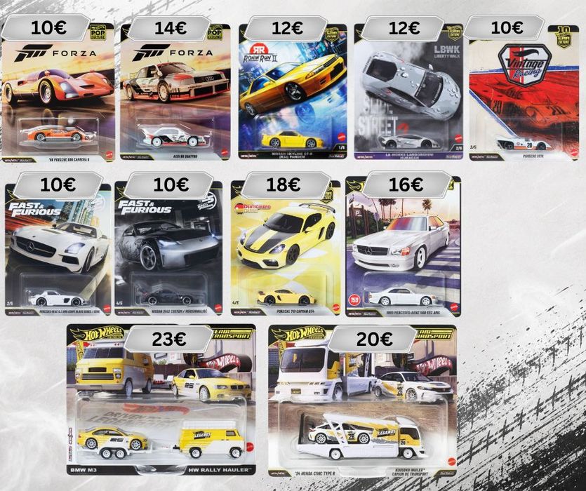 Hot Wheels, Matchbox и Majorette колички