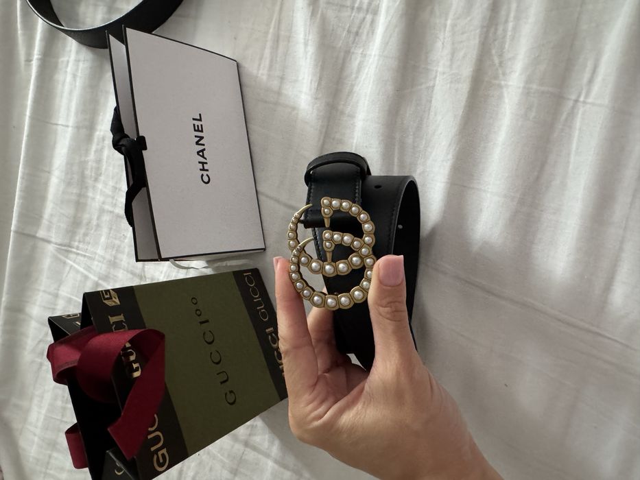 Curea originala Gucci superba cu perle marime 85 full box