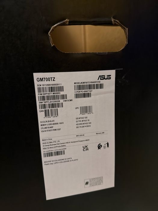 Nou, 0 ore. PC Gaming Asus ROG Ryzen 5 8400F RTX5070 16GB 1TB