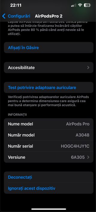 Casti AirpodsPro 2 generatia a 2 a