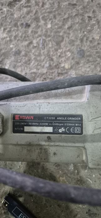 Болгарка 230диск  б/у рабочая, после ремонта .