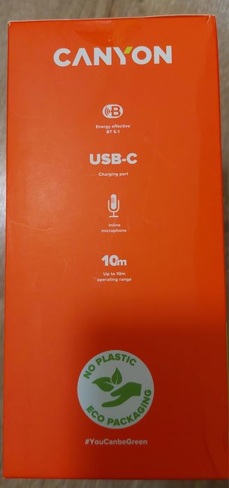 Безжични слушалки с микрофон Canyon - BTHS-3, бежови