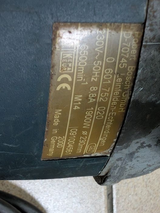 Polizor unghiular (Flex mare) Bosch Professional GWS 230, 1900W, Made in Germany