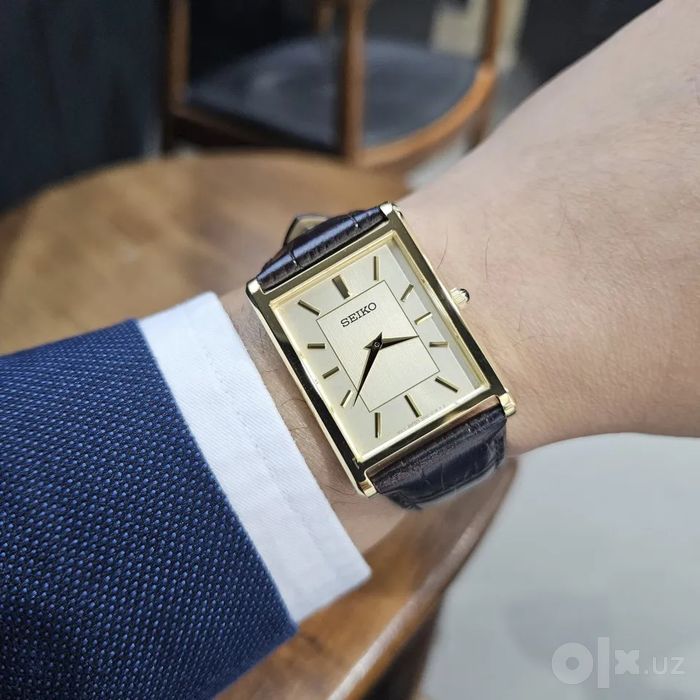 Seiko Discover More Tank Sapphire Champagne Dial SWR106