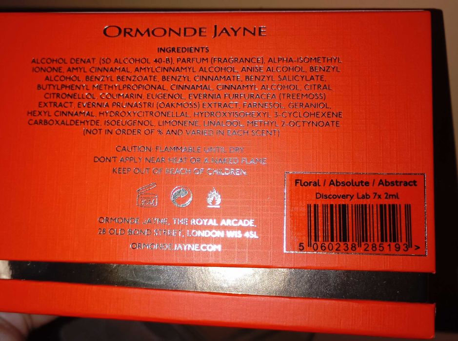 Комплект Мостри на парфюми Ormonde Jayne. 9 б-р.
