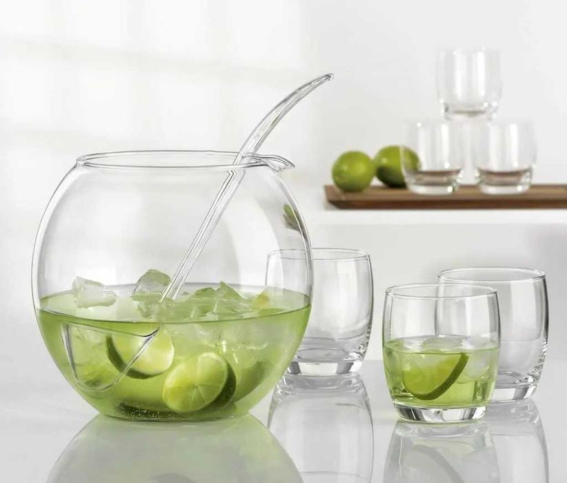 Комплект за пунш Голяма купа за пунш и 6 чаши парти комплект