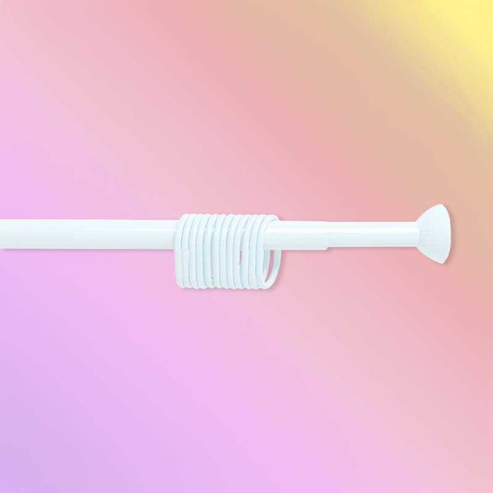 Корниза за душ завеса, телескопична / разтегателна, включени халки