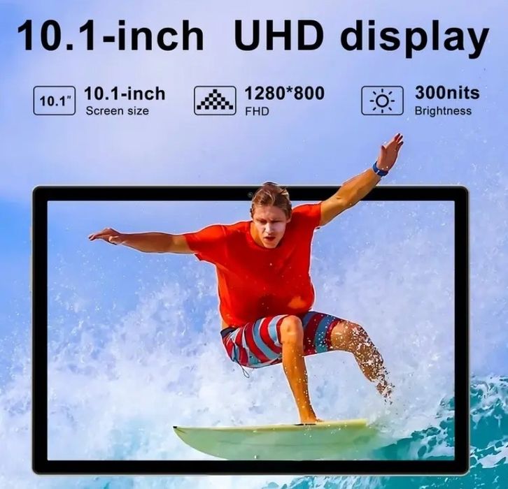 Нов таблет DEERTiME с Android 15, 10.1", 30GB RAM, 128GB ROM 1TB, 8-яд