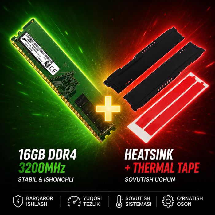 16GB 3200Mhz + Radiator