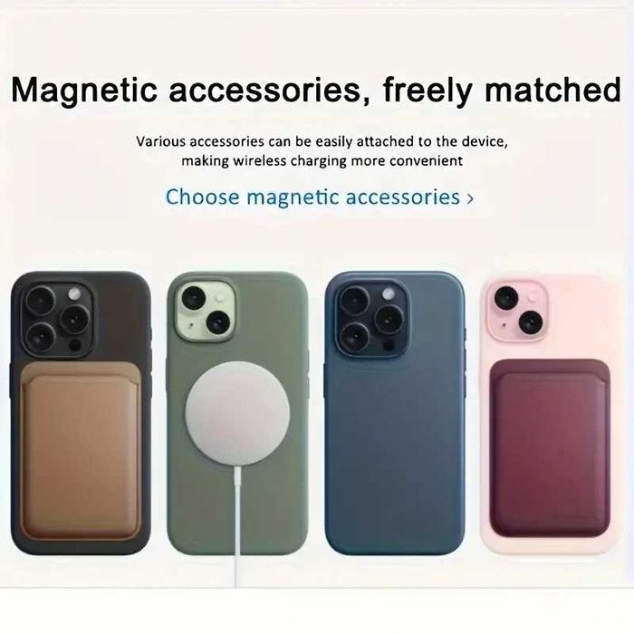 Portofel Magnetic Pentru Iphone / Culoare NEGRU