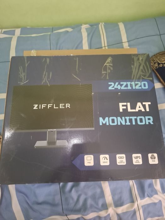 ZIFFLER 24ZI120 FLAD MONITOR FHD 120HZ VGA hdm+dc ips panel rgb